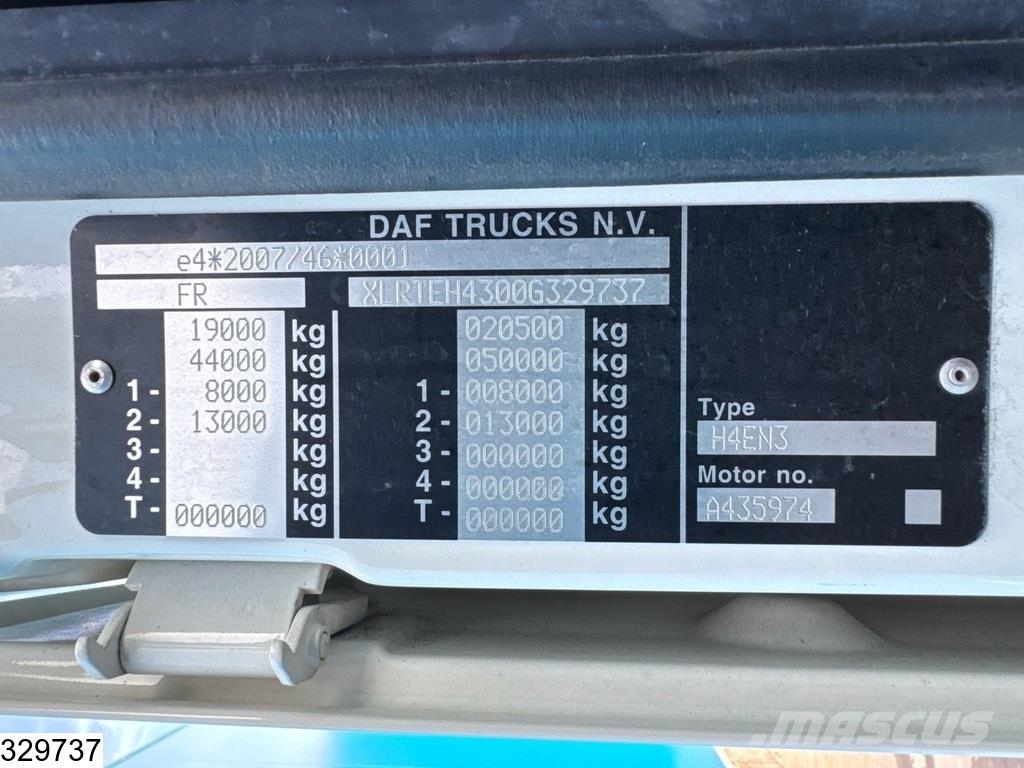 DAF XF 480 EURO 6, ACC Motrici e Trattori Stradali