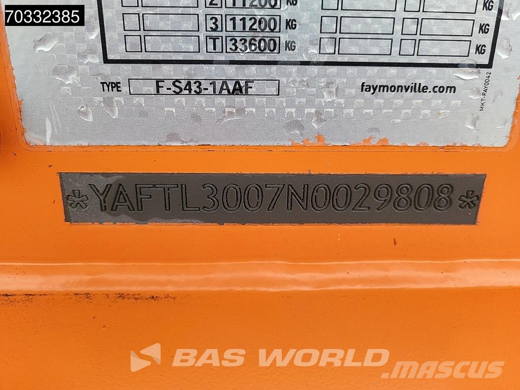 Faymonville F-S43-1AAF 3 axles Like new! Only 6.000 kms 3x Ste Žemo iškrovimo puspriekabės