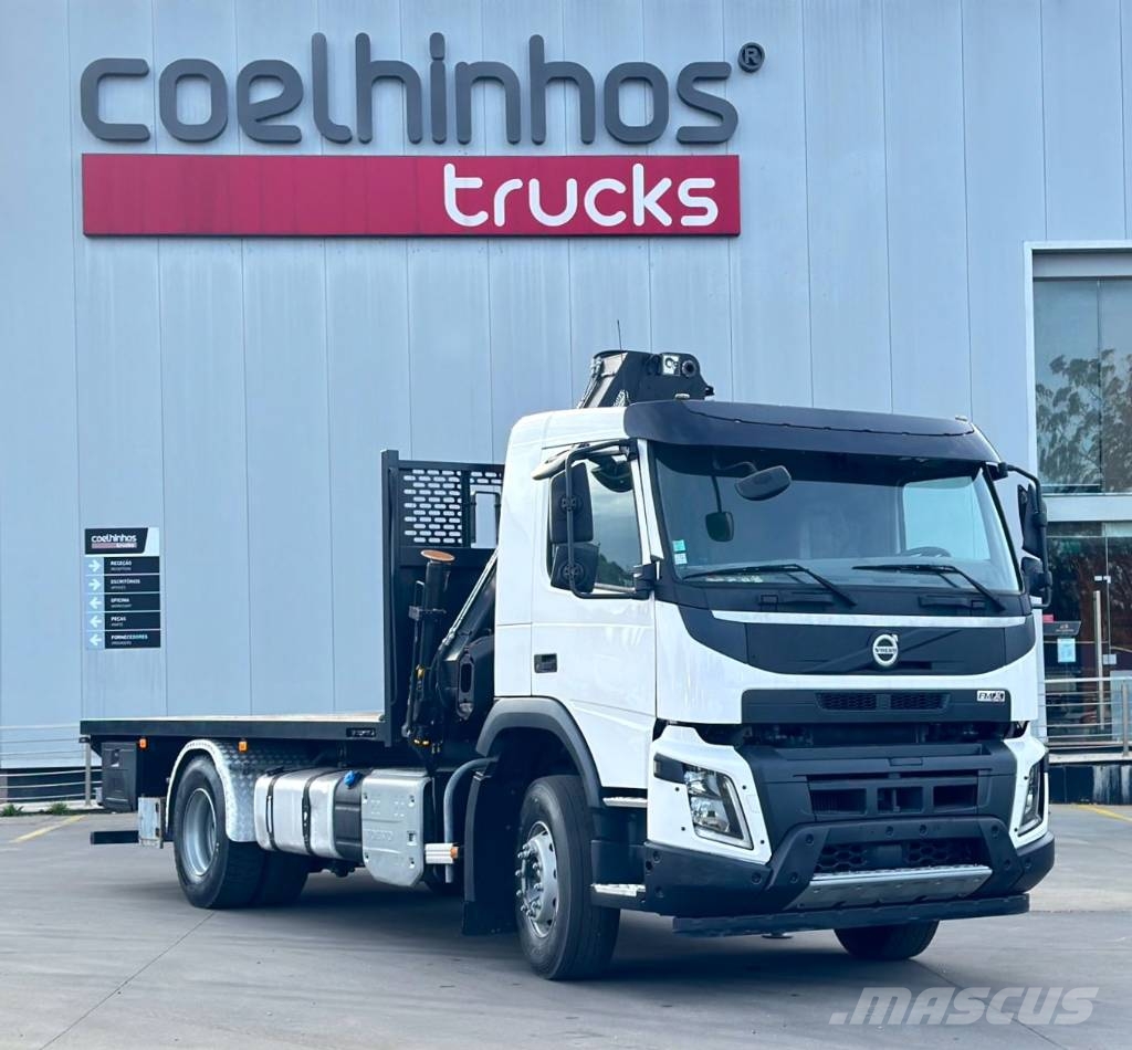 Volvo FMX 330 + Hiab 122 Lastbil med lad/Flatbed