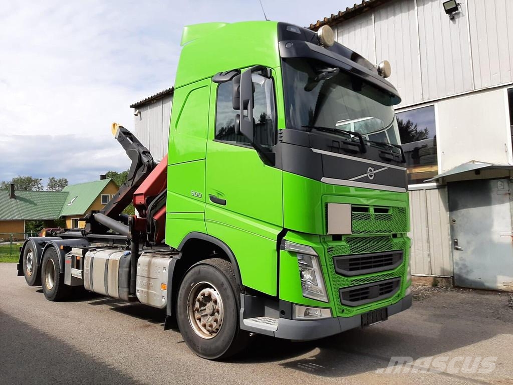 Volvo FH500 6X2 PALIFT + HMF 2120 K5 شاحنات الرافعات الخطافية