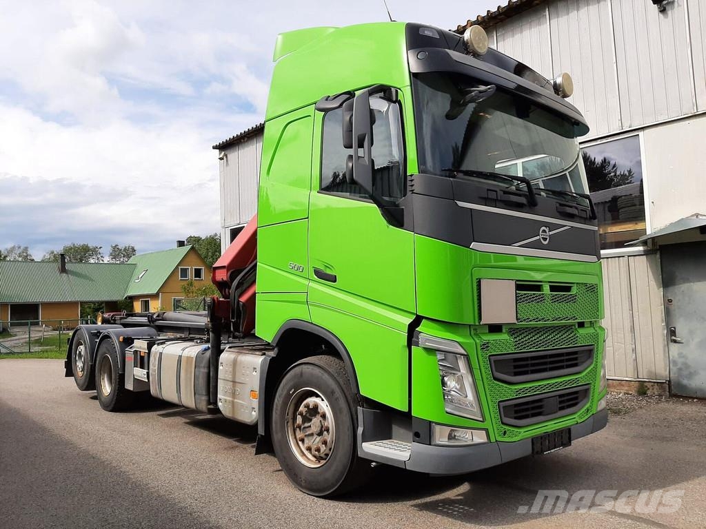 Volvo FH500 6X2 PALIFT + HMF 2120 K5 شاحنات الرافعات الخطافية