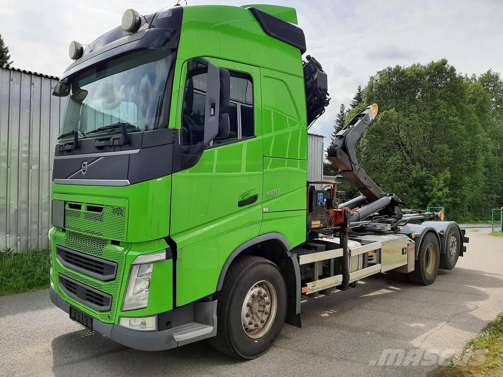 Volvo FH500 6X2 PALIFT + HMF 2120 K5 شاحنات الرافعات الخطافية