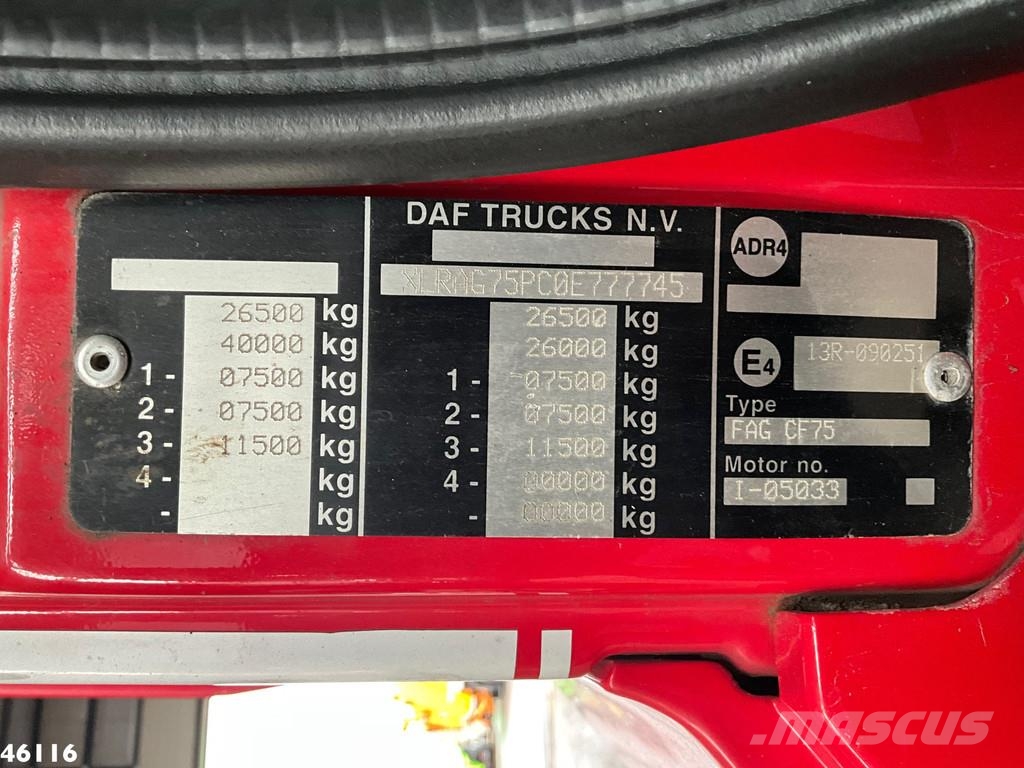 DAF FAG 75 CF 250 Geesink 17m³ Camiones de basura