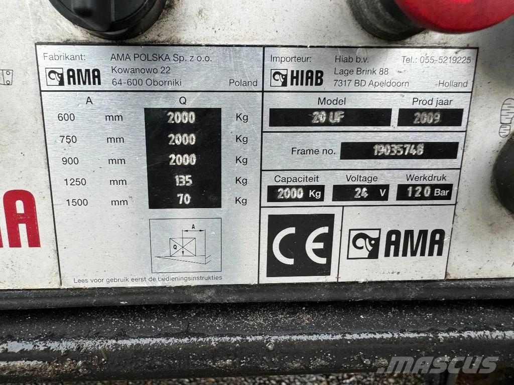 Van Hool 3B2014 BPW + STEERING AXLE + LOADLIFT Skåptrailer