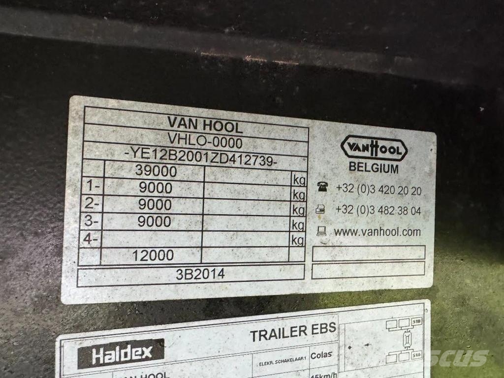 Van Hool 3B2014 BPW + STEERING AXLE + LOADLIFT Skåptrailer