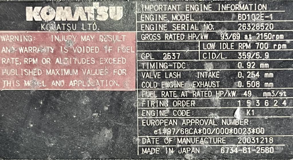 Komatsu FD50AT-7 LEO V-4240 IO Dízel targoncák