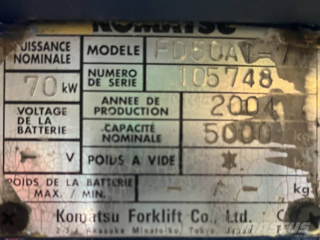 Komatsu FD50AT-7 LEO V-4240 IO Dízel targoncák