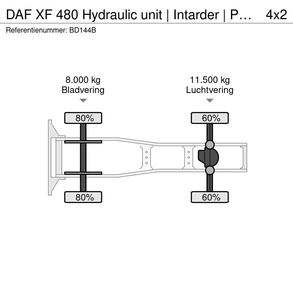 DAF XF 480 Hydraulic unit | Intarder | Pressurised Cab Camiones tractor