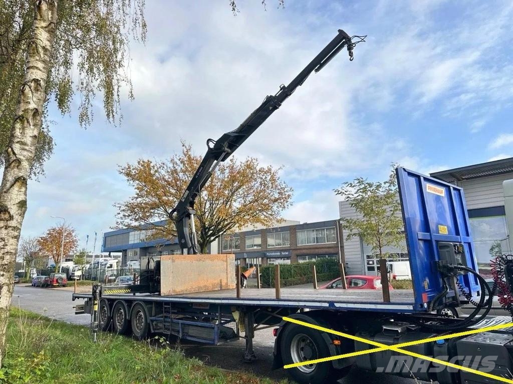 Fruehauf MET 3 AXLE SAF + HIAB 122E - 3 HIDUO + REMOTE CONT 플랫베드/드롭사이드 세미 트레일러