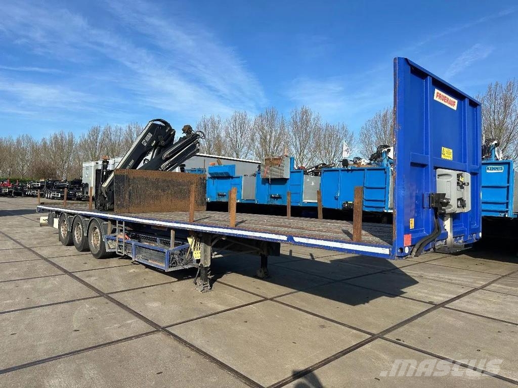 Fruehauf MET 3 AXLE SAF + HIAB 122E - 3 HIDUO + REMOTE CONT 플랫베드/드롭사이드 세미 트레일러