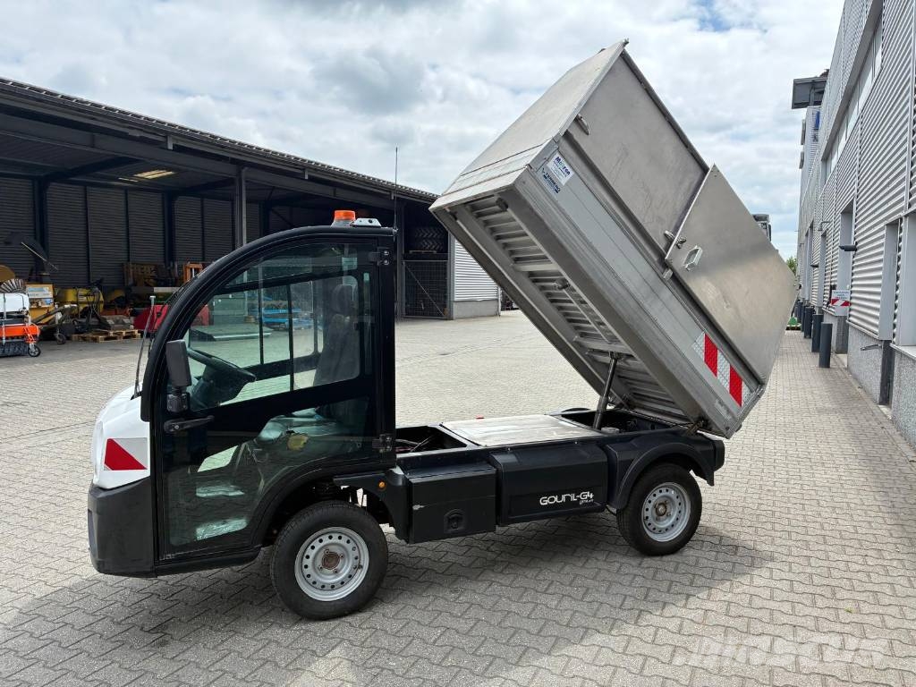 Goupil G4 elektrische wagen met afval container Camion dei rifiuti