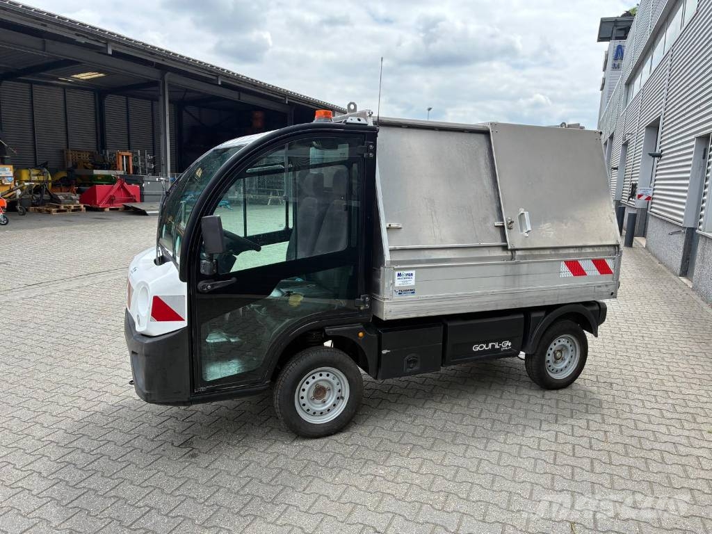 Goupil G4 elektrische wagen met afval container Camion dei rifiuti