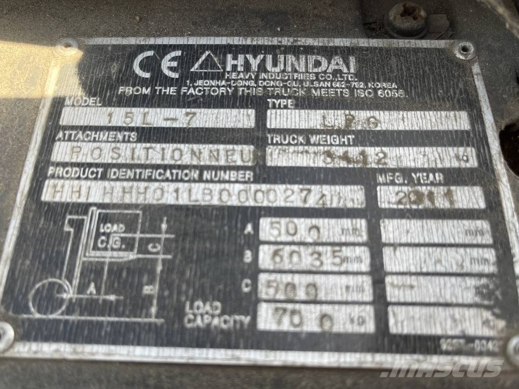 Hyundai HALLA 15L-7 LPG V-4188 IO Камиони с АГУ