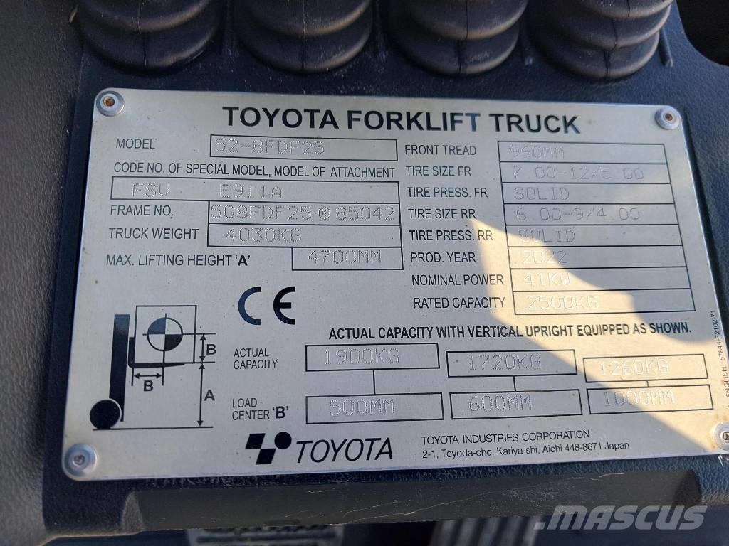 Toyota 52-8 FD F 25 Diesel forklifts