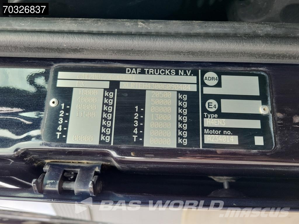 DAF XF 510 4X2 Retarder SSC 2x Tanks Standklima ACC Ni 曳引機組件