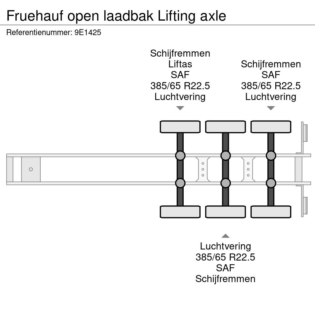 Fruehauf open laadbak Lifting axle Vlakke laadvloeren