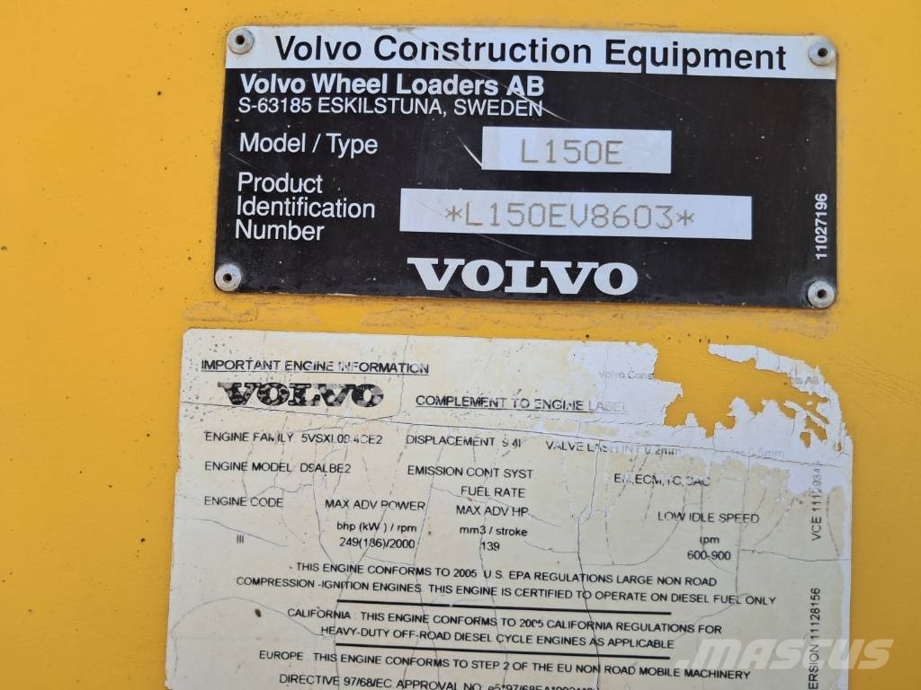 Volvo L 150 E Pás carregadoras de rodas