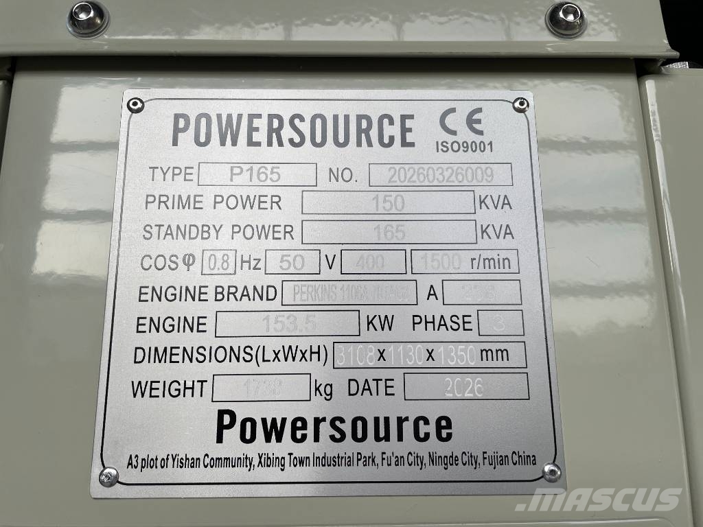 Perkins 1106A-70TAG2 - 165 kVA Generator - DPX-19808 Dyzeliniai generatoriai