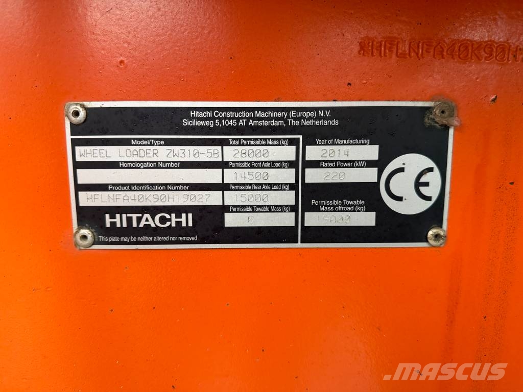 Hitachi ZW 310-5B Iekrāvēji uz riteņiem