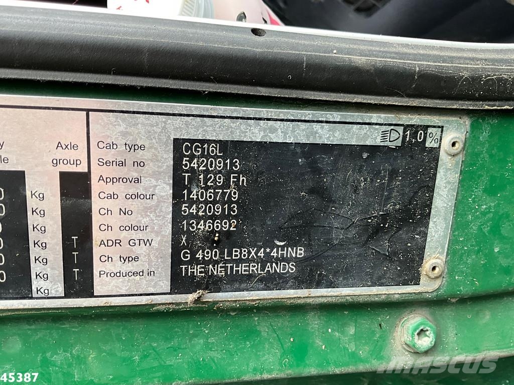 Scania G 490 8x4 Euro 6 Hiab 24 Tonmeter laadkraan Kotalni prekucni tovornjaki