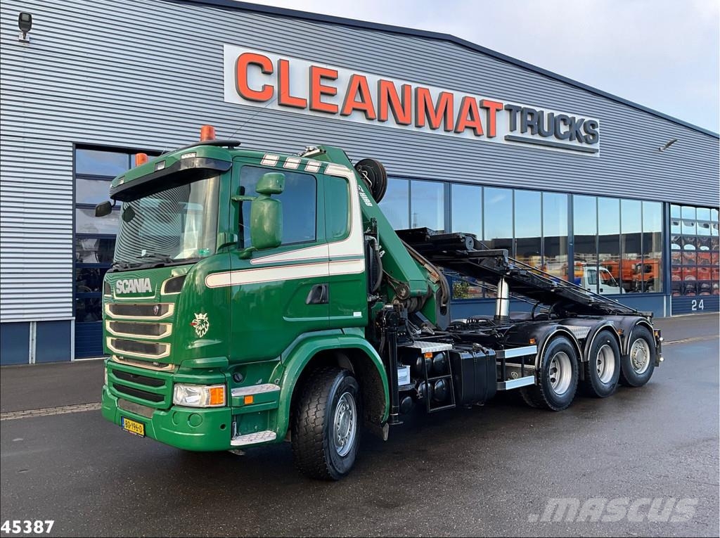 Scania G 490 8x4 Euro 6 Hiab 24 Tonmeter laadkraan Kotalni prekucni tovornjaki