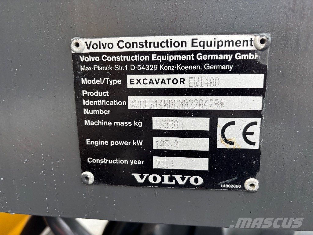 Volvo EW 140 D / MYYTY, SOLD Koparki kołowe