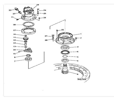 Komatsu 20M-60-83001 842140002 Swing reducer PC15R-8 PC12R Hydraulics