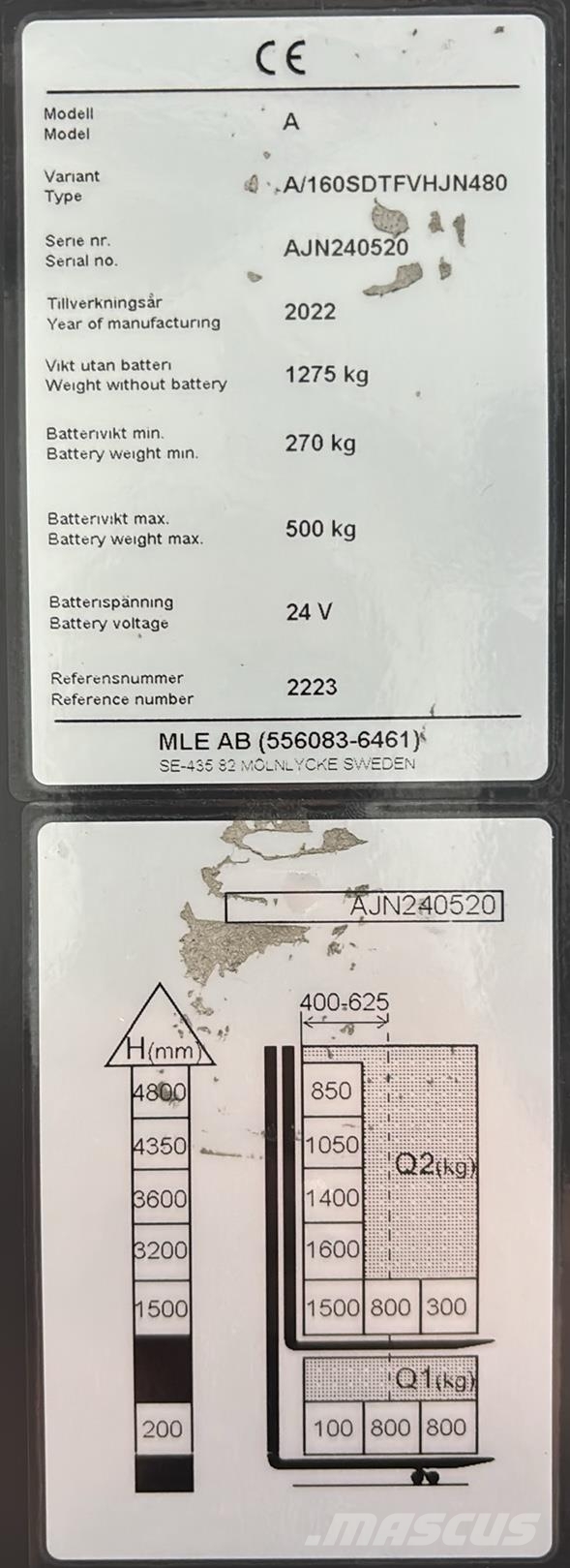 Atlet A160 Elektromos gyalogkíséretű targoncák