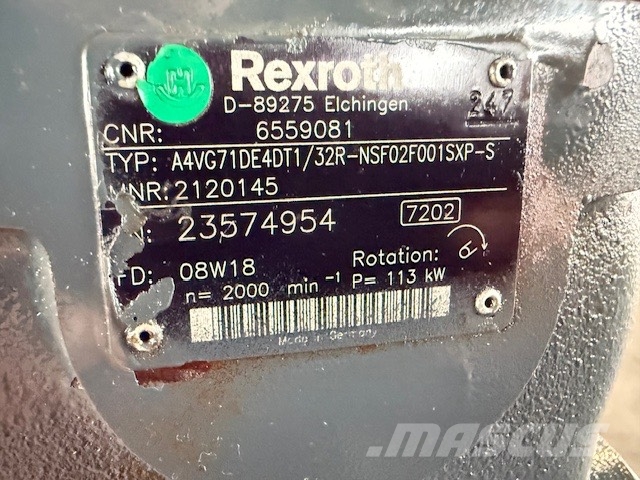 CASE WX 240 REXROTH A4VG71DE4DT1 Hydraulics