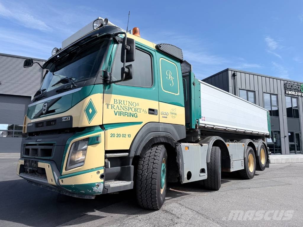 Volvo FMX500 8x4 med løftbogie HMF Pendeltip شاحنات قلابة