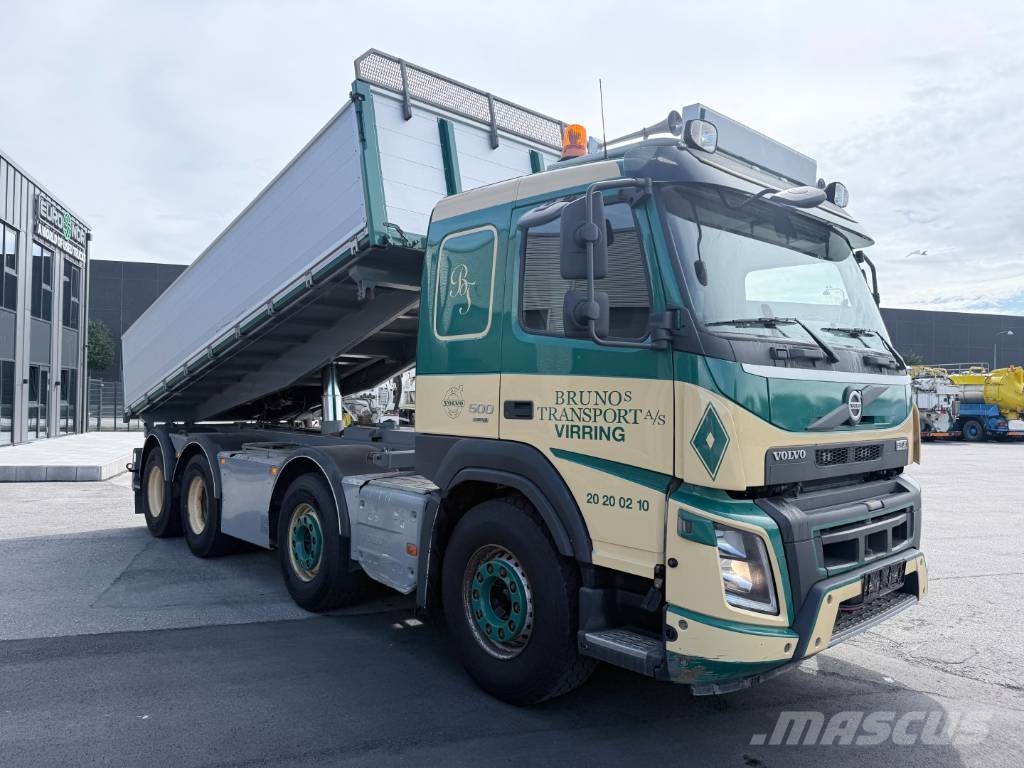 Volvo FMX500 8x4 med løftbogie HMF Pendeltip شاحنات قلابة