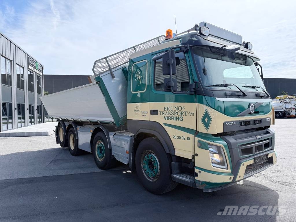 Volvo FMX500 8x4 med løftbogie HMF Pendeltip شاحنات قلابة