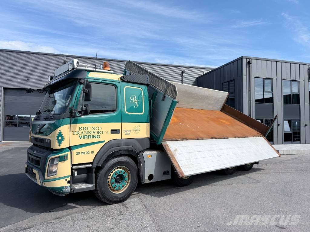 Volvo FMX500 8x4 med løftbogie HMF Pendeltip شاحنات قلابة