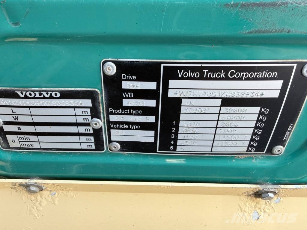 Volvo FMX500 8x4 med løftbogie HMF Pendeltip شاحنات قلابة