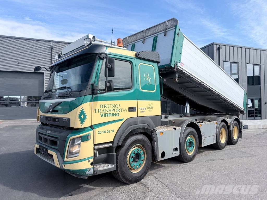 Volvo FMX500 8x4 med løftbogie HMF Pendeltip شاحنات قلابة