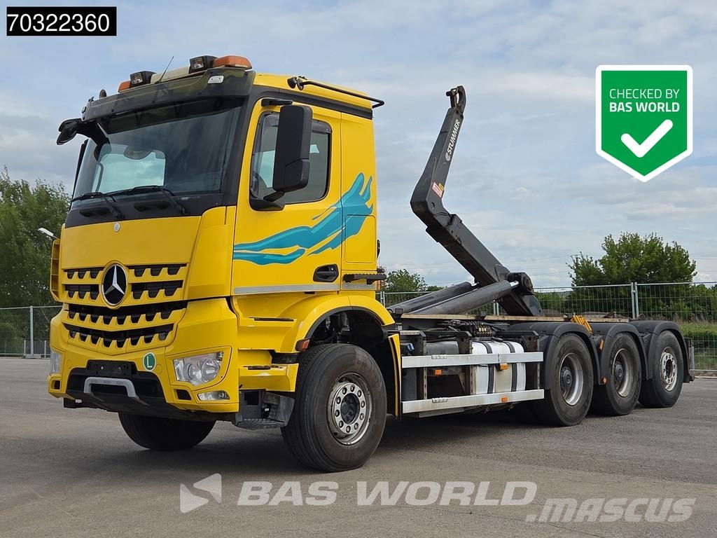 Mercedes-Benz Arocs 3248 8X4 25tons containersystem Lift+steerin شاحنات الرافعات الخطافية