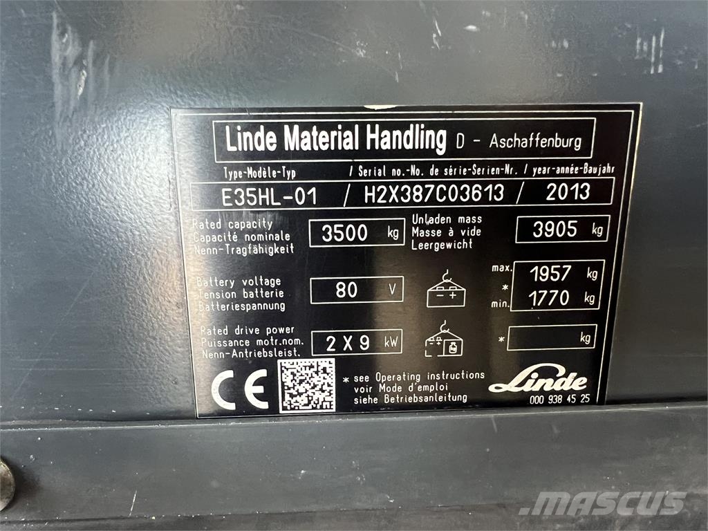 Linde E35/Batterie 2020 Electric forklifts