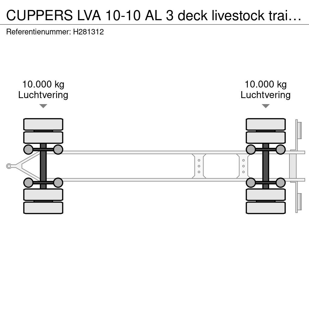 Cuppers LVA 10-10 AL 3 deck livestock trailer - BPW Axle - Dzīvnieku transportēšanas piekabes