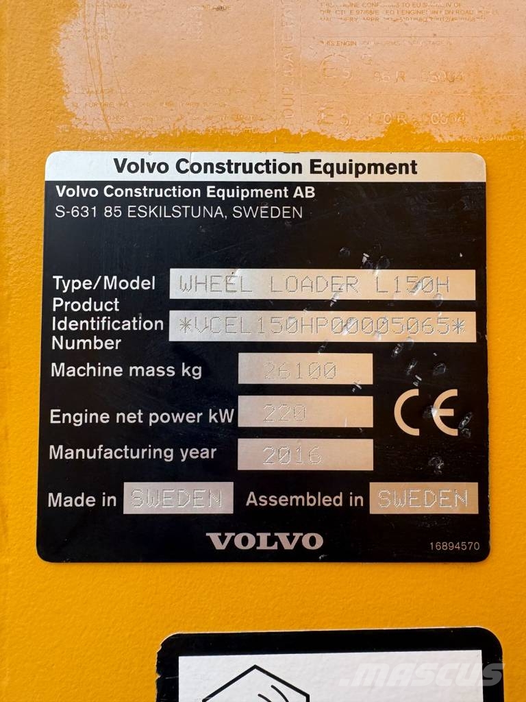 Volvo L 150 H Ładowarki kołowe