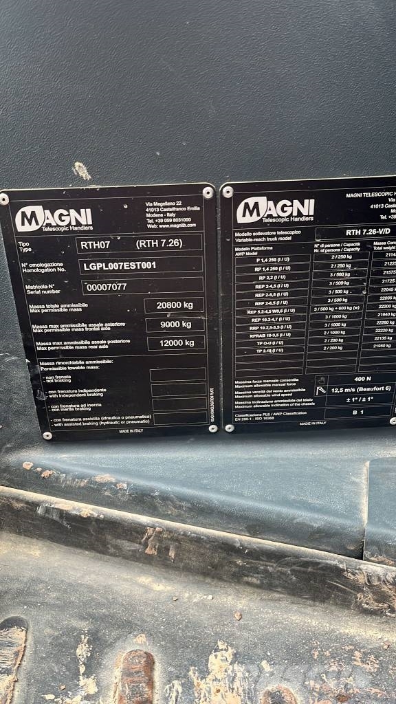 Magni RTH 7.26, 7 tonnen, like MRT2660 2570 Teleskoplader