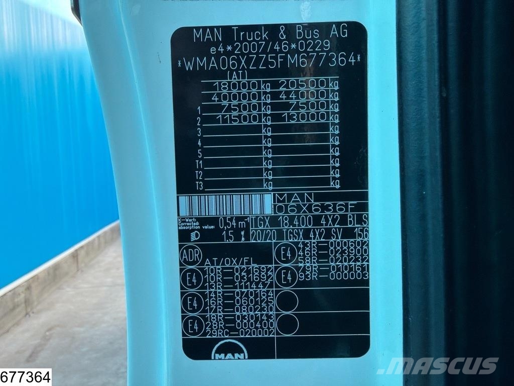 MAN TGX 18 400 EURO 6, Standairco Vlačilci