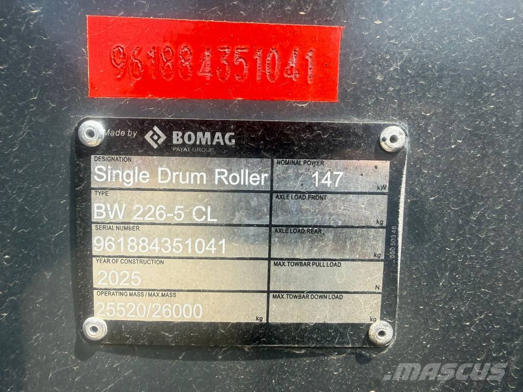 Bomag BW226-5 CL UNUSED Walzenzüge