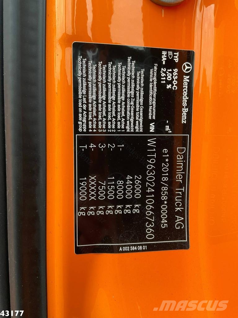 Mercedes-Benz Actros 2643 Euro 6 HMF 23 Tonmeter laadkraan Камиони с кран с кука