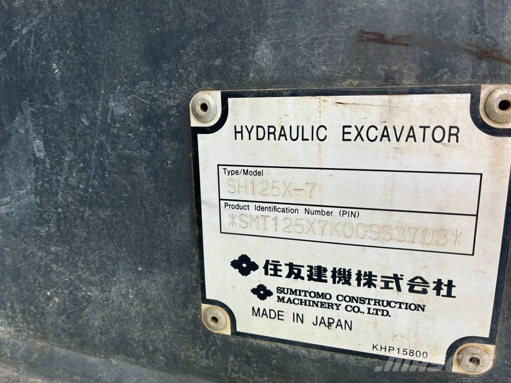 Sumitomo SH125X-7 Excavadoras sobre orugas