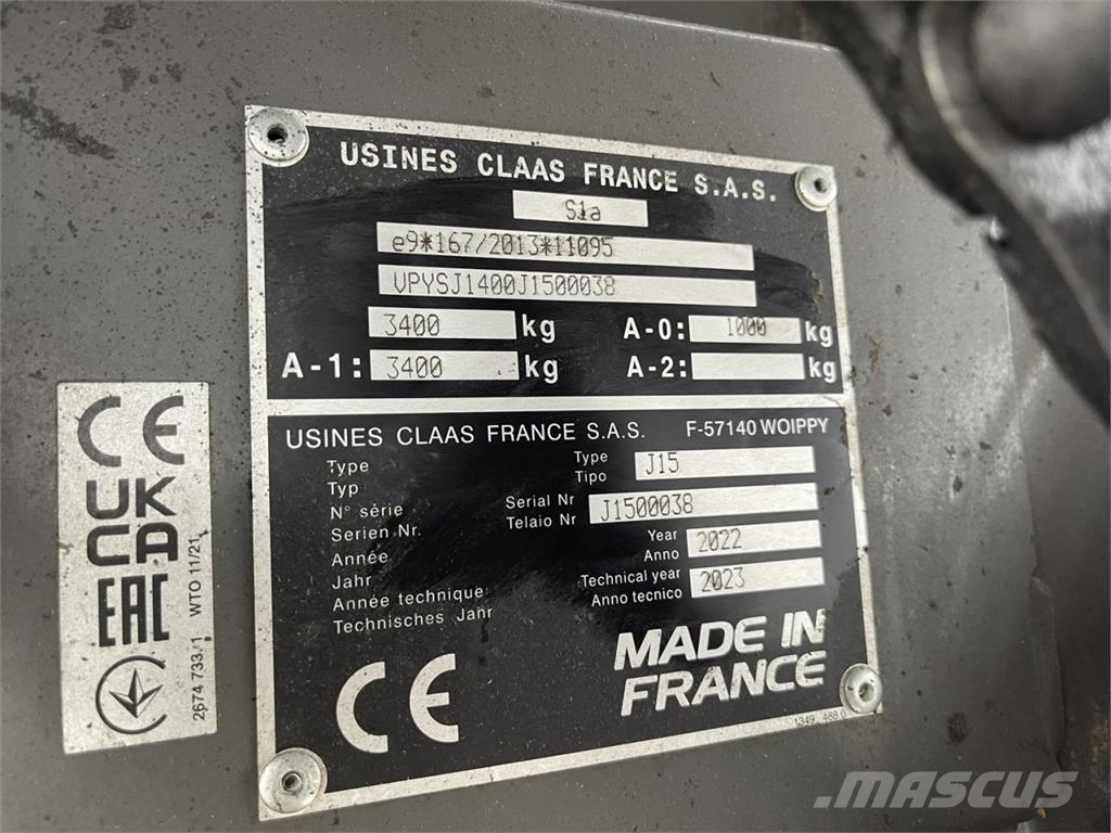 CLAAS Variant 580 RC PRO, TOP Lisy na okrúhle balíky