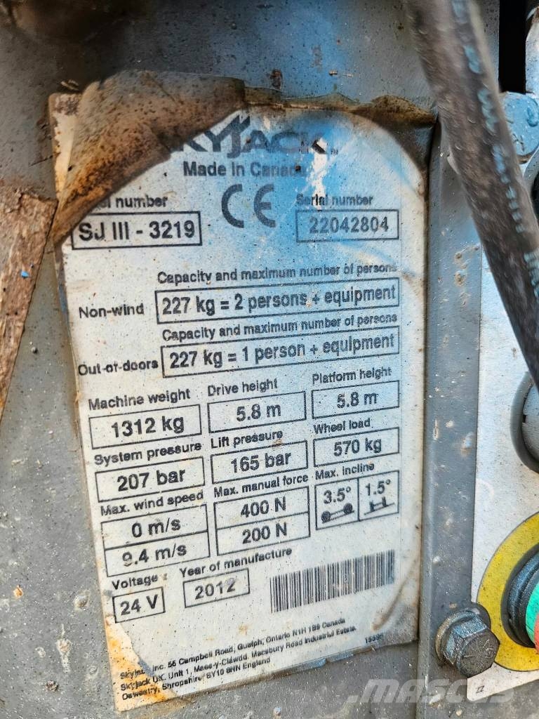 SkyJack SJ III 3219 Škarjaste dvižne ploščadi