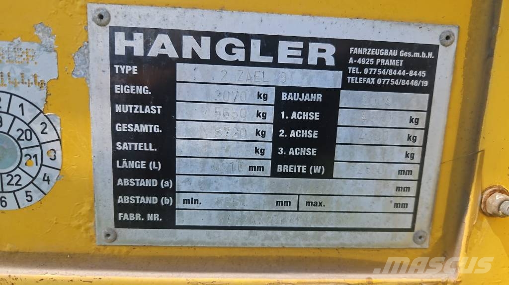 Hangler Hangler TPS-H 140 مقطورات ذات هيكل صندوقي