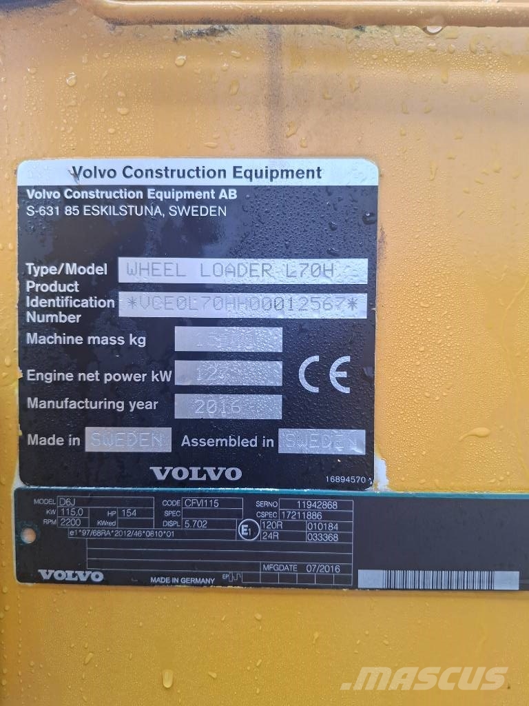 Volvo L70 H 輪胎式裝載機