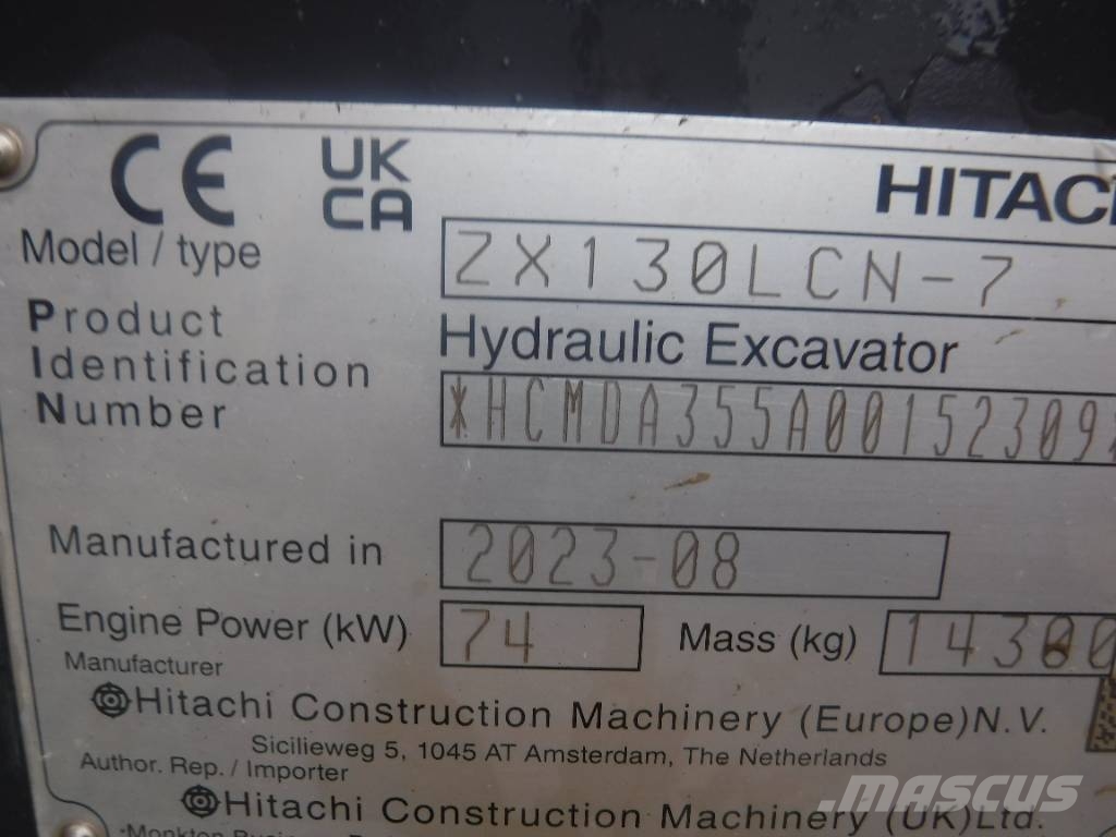 Hitachi ZX 130 LC N-7, 2023, Luton, Bedfordshire, United Kingdom