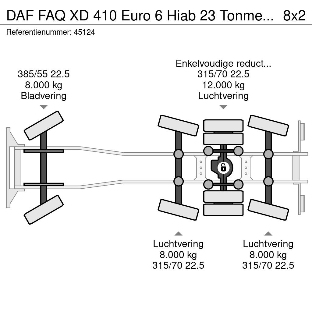 DAF FAQ XD 410 Euro 6 Hiab 23 Tonmeter laadkraan Komunalni tovornjaki